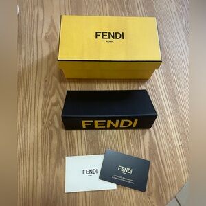 Fendi Black  Case and Yellow Sunglasses Box
New
